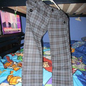 Girls fashion plaid pattern pants